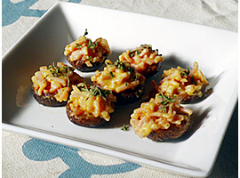 しいたけのハムカレーマヨ詰め