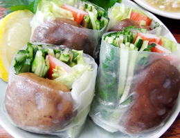 しいたけの生春巻き