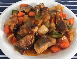 肉巻きしいたけの酢豚風